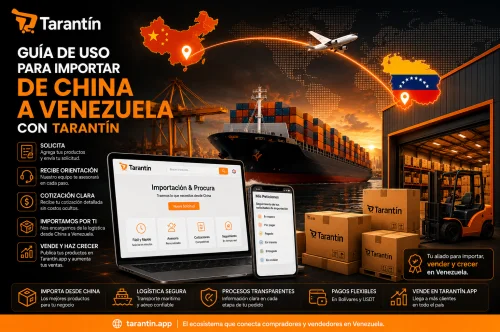 Cómo utilizar la sección de Importación en Tarantín traer productos desde China a Venezuela