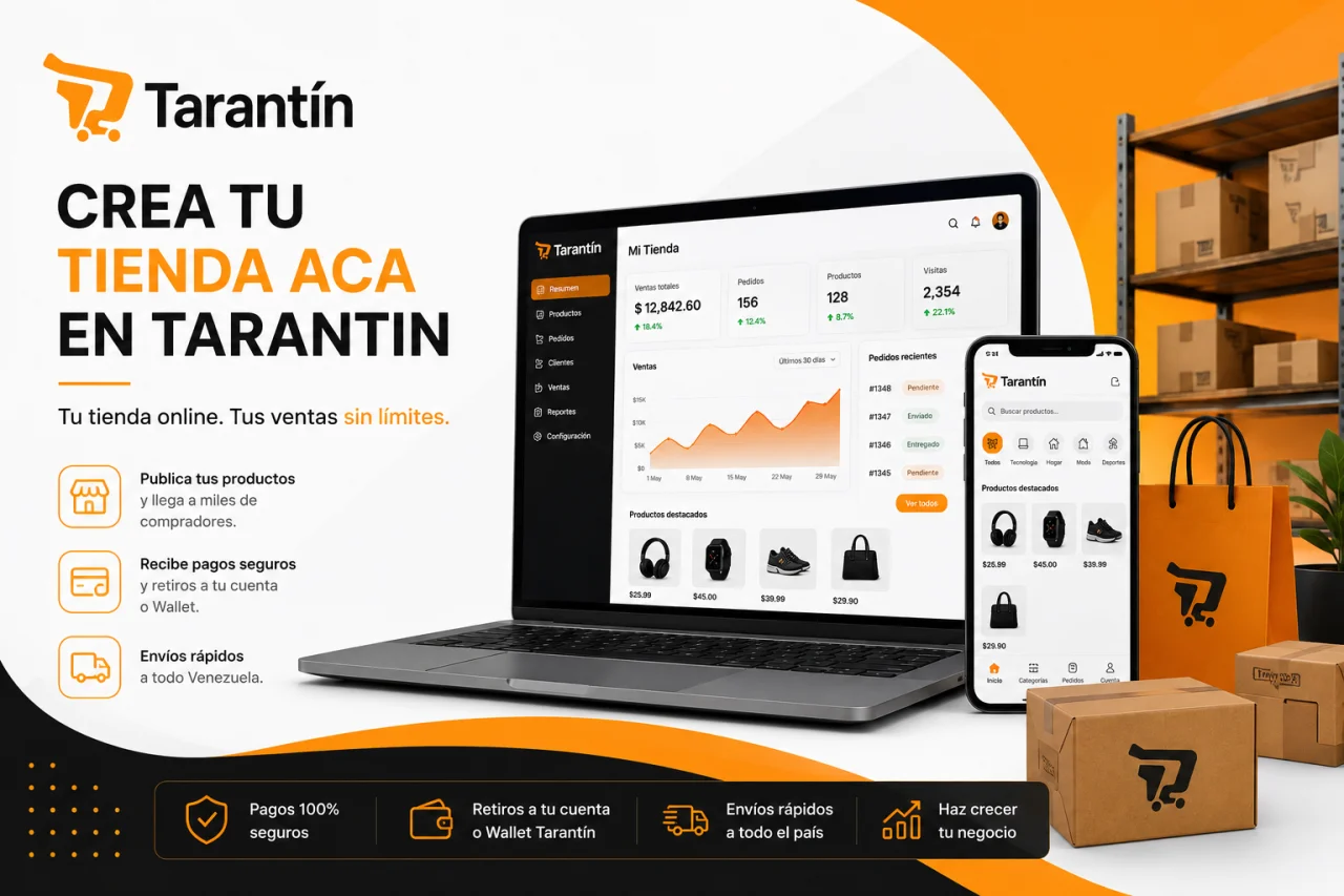 Cómo crear una tienda en Tarantín y comenzar a vender por internet en Venezuela