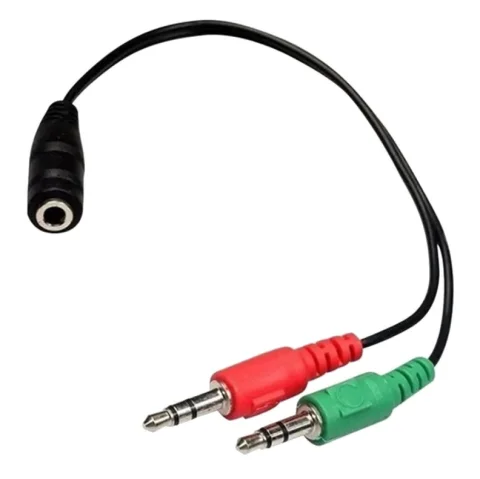 ADAPTADOR DE AUDIO (Y)  1 HEMBRA A 2 PLUG MACHO 3.5MM UPPOMI