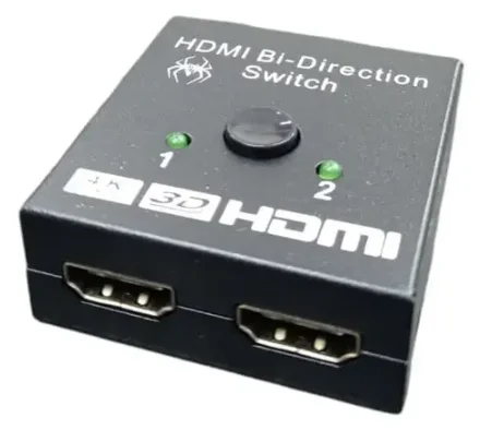 SWITCH HDMI 1 X 2 SPIDERTEC 2 ENTRADAS 1 SALIDA CON BOTON
