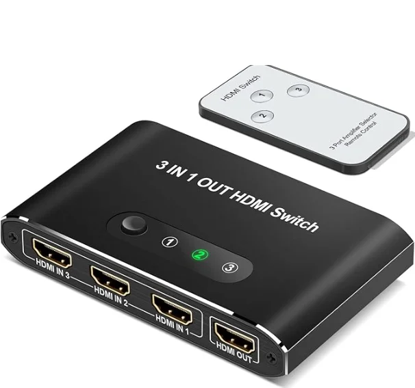 SWITCH HDMI 1 X 3 3 PUERTOS 1080P- 4K-2K CONTROL REMOTO