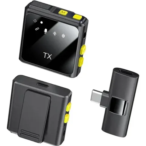 MICROFONO DE SOLAPA INALAMBRICO CONECTOR BLUETOOH TIPO C X 1 1