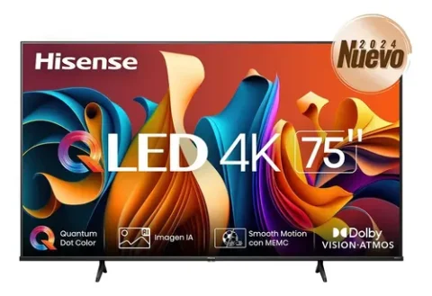 TELEVISOR 75 QLED  SMART HISENSE  GOOGLE TV 4K UHD 4K QD6N 1