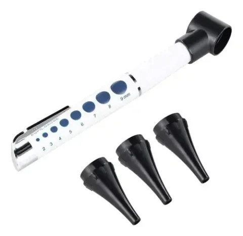MINI OTOSCOPIO LED 4 ESPECULO USA 2 BAT. AAA SIN BATERIA