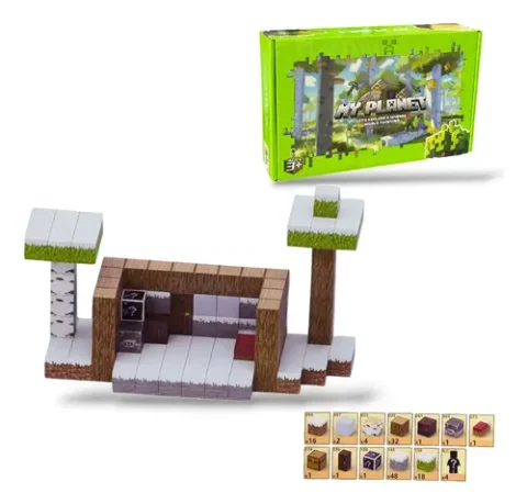 CUBOS MINECRAFT 128PCS TALLER DE HERRERIA 1