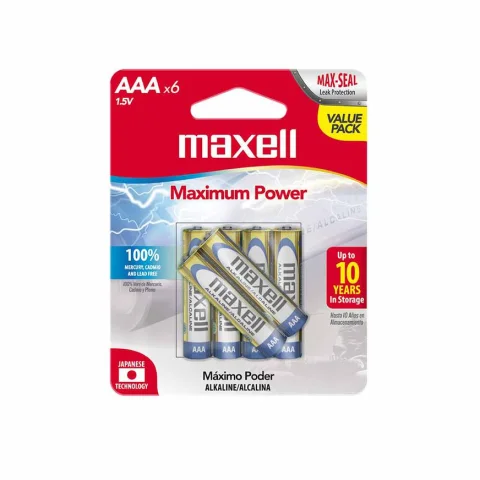 BATERIA ALCALINA AAA MAXELL LR03 - BLISTER DE 6 - 723813 1