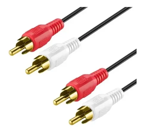 CABLE 2RCA AUDIO 5 METROS PUNTA DORADA ALTA CALIDAD 1