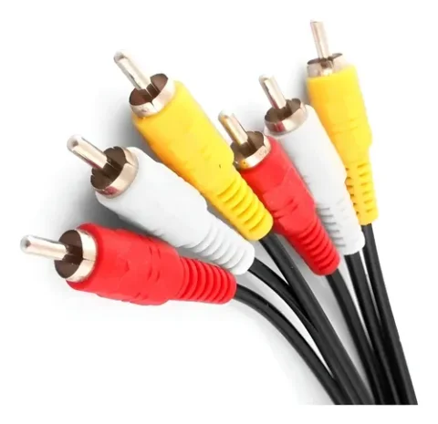 CABLE 3RCA AUDIO Y VIDEO 10 METROS PUNTA DORADA 1