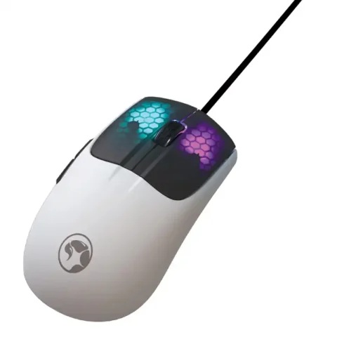 MOUSE GAMING USB MARVO M727 WH 6 BOTONES / 12000 DPI BLANCO 1