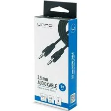 CABLE DE AUDIO 3.5MM UNNO 1.5M CB4052BK 1