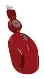 MOUSE USB RIPPA RETRACTIL 2.0 MINI PORTATIL ROJO 1