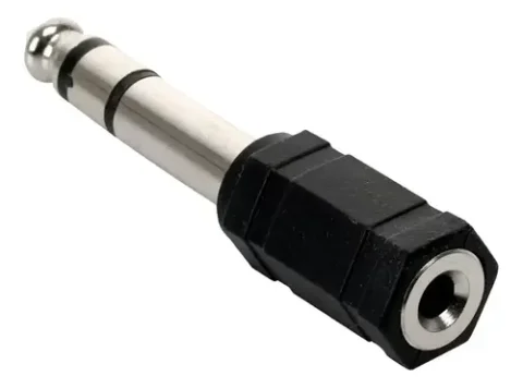 ADAPTADOR PLUG 3.5MM HEMBRA A PLUG MACHO 6.3MM