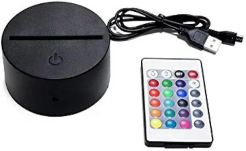 BASE PARA LAMPARAS ACRILICAS INCLUYE CABLE Y CONTROL REMOTO 1