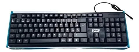 TECLADO USB AZZA KBAZ-8C21 104 TECLAS /ESPAÐOL/ NEGRO 1
