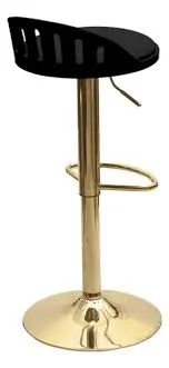 SILLA MULTIFUNCIONAL DE BARRA EVERLY GOLD NEGRA 1