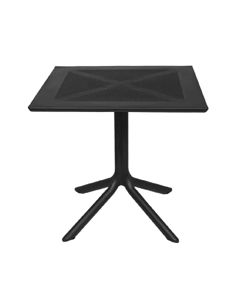 MESA RETRO CUADRADA NEGRA 80 X 80CM 1