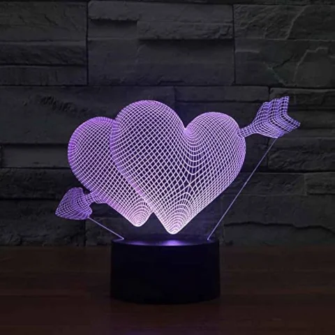 LAMPARA CREATIVE 3D CORAZON 1