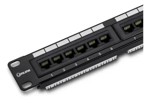 PATCH PANEL 24 PUERTOS CAT5E 19 1U ONLINK+"