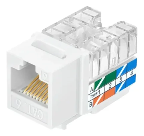 CONECTOR JACK COUPLER MODULAR STC RJ45 CAT5 BLANCO