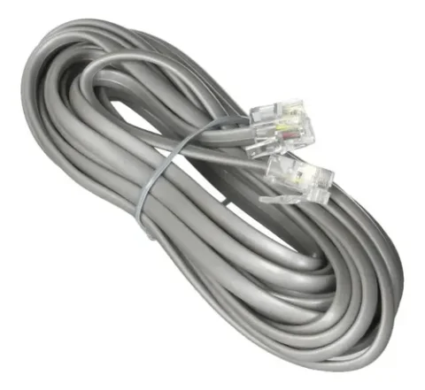 CABLE PARA TELEFONO RJ11 CON CONECTORES 20MTS