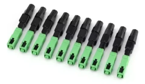 CONECTOR FIBRA OPTICA FTTH SC APC 10 UNIDADES