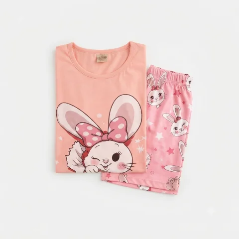 Pijama Corta para Dama Algodón tipo durazno