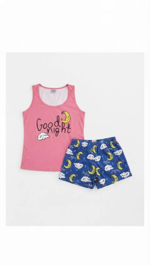 conjunto pijama short de algodon y terciopelo