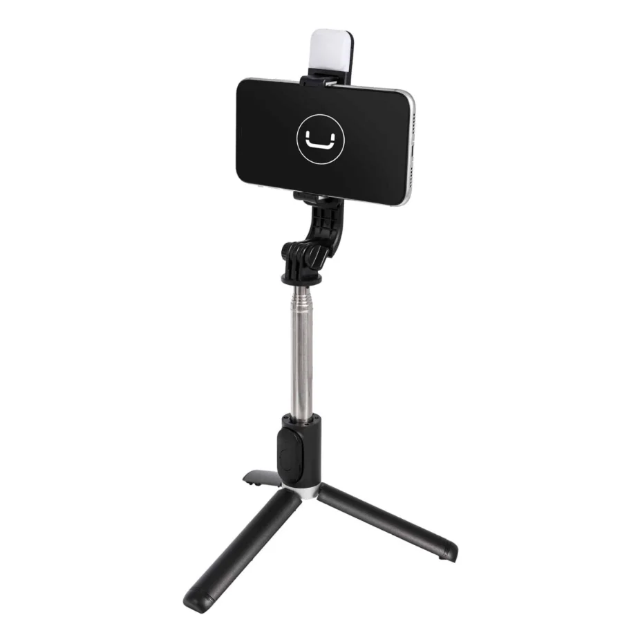 BASTON SELFIE -TRIPODE UNNO TEKNO PH1804BK LUZ LED PLEGABLE