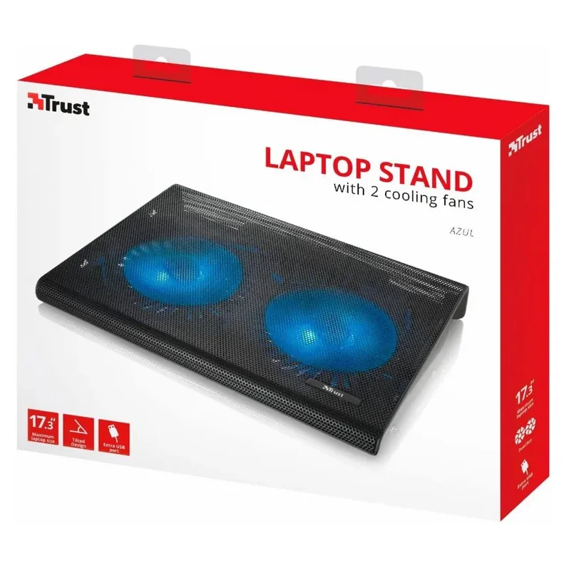 BASE ENFRIADORA PARA LAPTOP TRUST CON 2 VENTILADORES