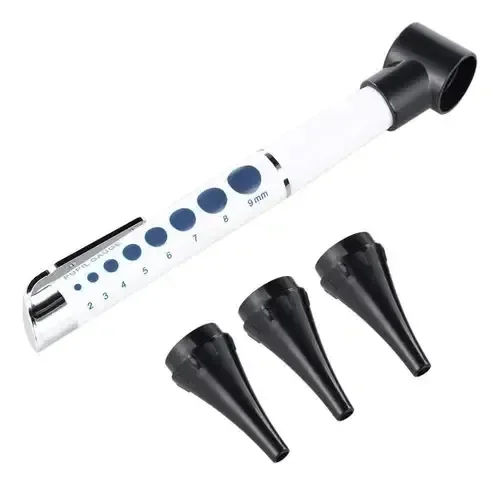 MINI OTOSCOPIO LED 4 ESPECULO USA 2 BAT. AAA SIN BATERIA