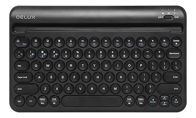 TECLADO INALAMBRICO DELUX K2213V BLACK 2.4G + BT 5.1