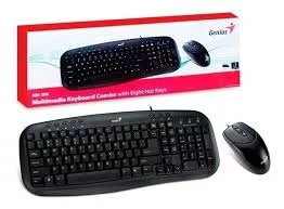 TECLADO + MOUSE USB GENIUS SMART KM-200 BLACK