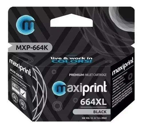 CARTUCHO 664XL MAXIPRINT NEGRO
