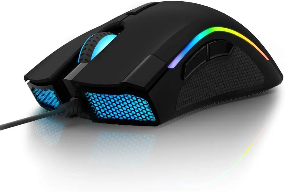 MOUSE GAMING USB DELUX M625BU BLACK