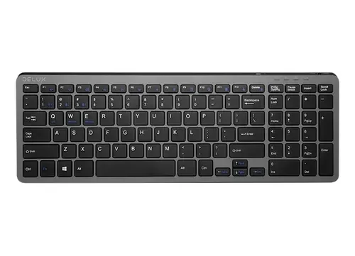 TECLADO INALAMBRICO DELUX K2203D BLACK 2.4G + BT