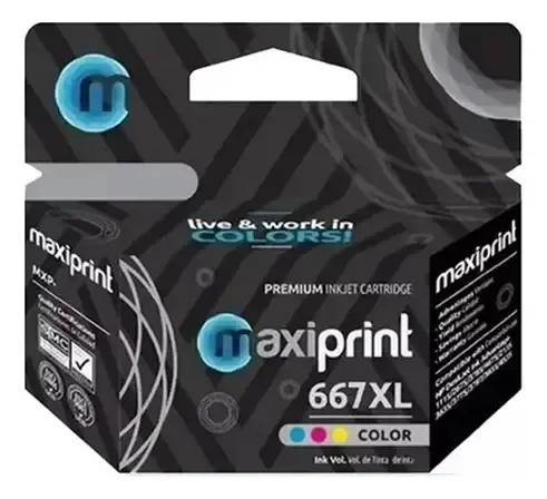 CARTUCHO 667XL MAXIPRINT TRICOLOR