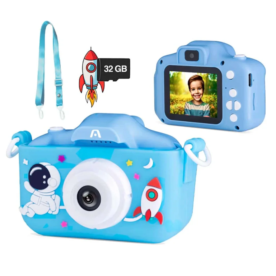 CAMARA DIGITAL ARGOM LENTE DUAL PARA NIÐOS /AZUL ARG-AC-918BL