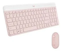 TECLADO + MOUSE INALAMBRICO LOGITETH MK470 ROSADO