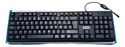 TECLADO USB AZZA KBAZ-8C21 104 TECLAS /ESPAÐOL/ NEGRO