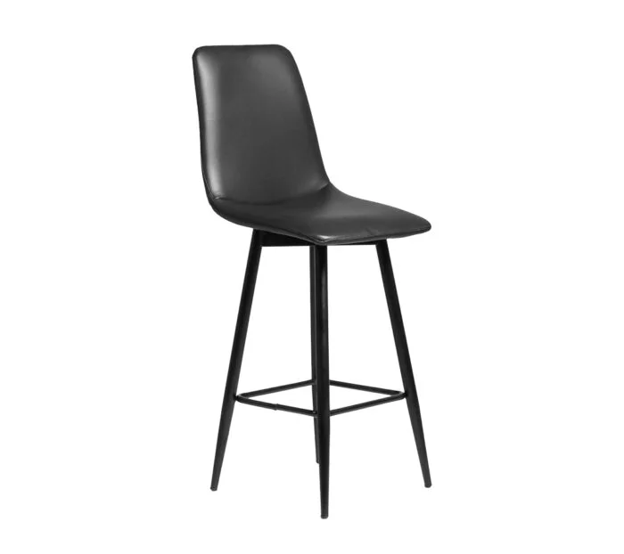 TABURETE DE BAR ALTO VELVED NEGRO