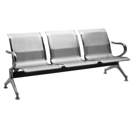 TANDEM TORINO 3 PUESTOS SILVER PLATA (MODULAR VISITANTE)