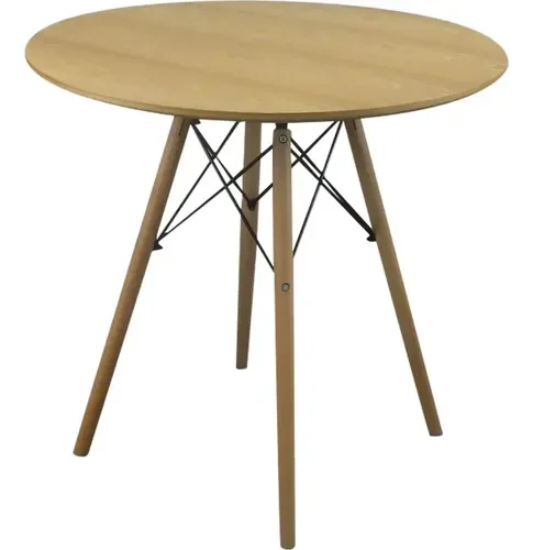 MESA REDONDA EAMES EFECTO MADERA ROBLE80X75CM