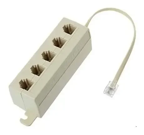 ADAPTADOR RJ11 DE 1 ENTRADA MACHO A 5 SALIDAS HEMBRAS