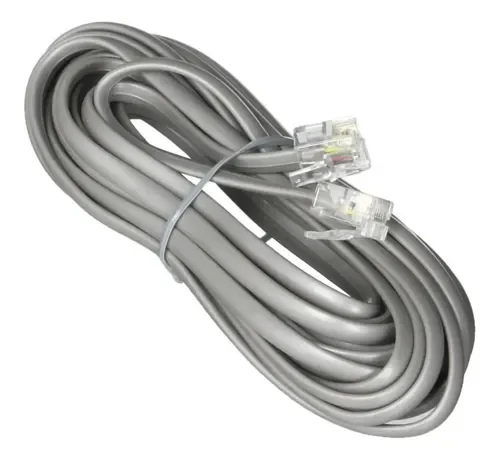 CABLE PARA TELEFONO RJ11 CON CONECTORES 20MTS