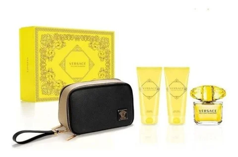 Versace Yellow Diamond Set Perfume 90 ml + Crema 100 ml + Gel 100 ml + Bolso