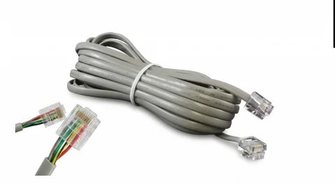 CABLE PARA TELEFONO RJ11 CON CONECTORES 3MTS