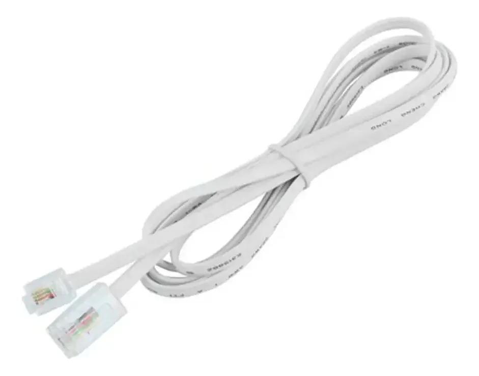 CABLE PARA TELEFONO RJ11 CON CONECTORES 20MTS