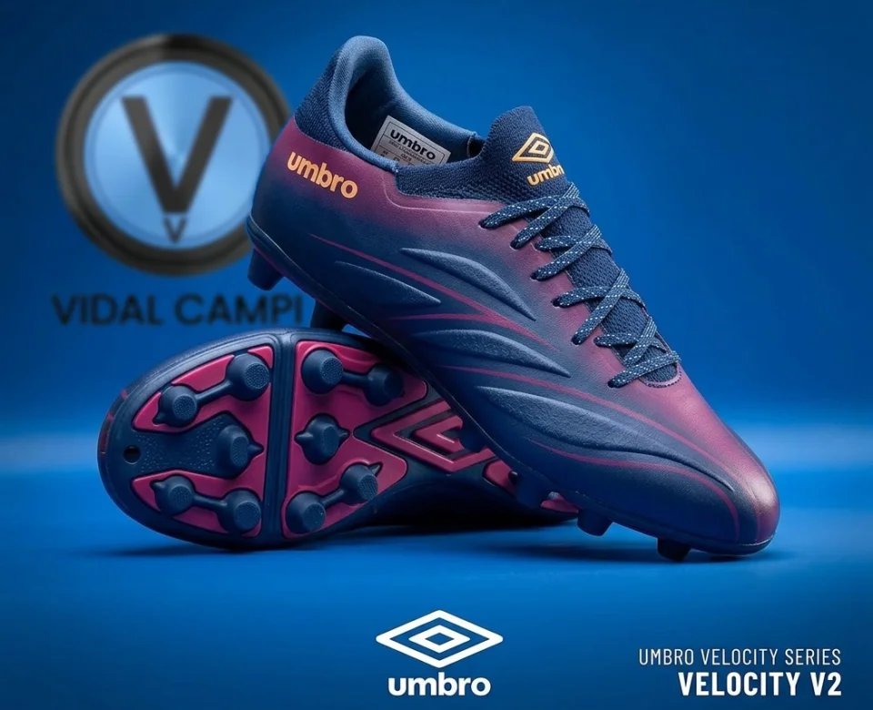Tacos de fútbol Umbro Warskin FG NAVY edition Velocity 2