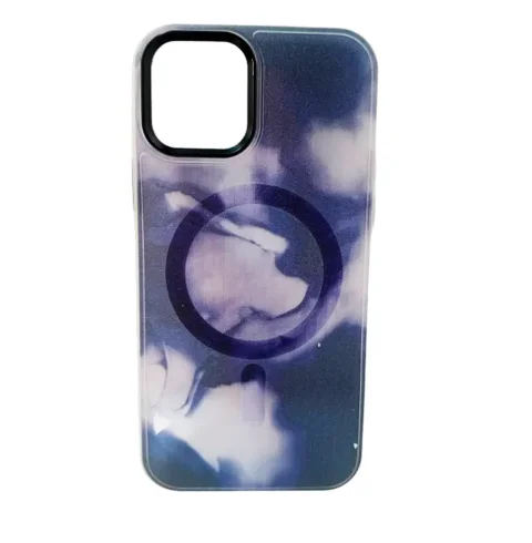 Forro Magsafe Acuarela azul oscuro Para iPhone 11