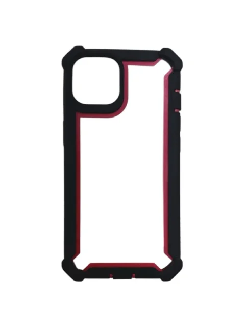 Case 360 Doble Capa con Borde Rojo IPhone 12/12Pro